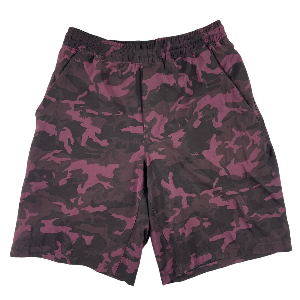 Lululemon Mens Purple Camo Performance Athletic Shorts Size Small 9 Inch Inseam